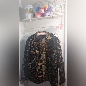 Vintage White Stag Navy floral patterned Jacket